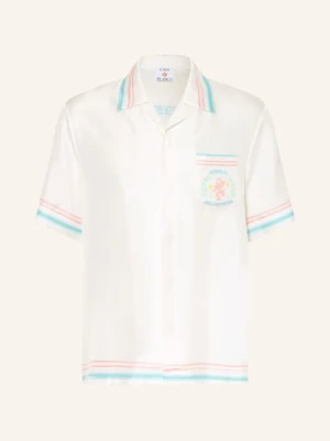 Casablanca Koszula Resortowa Dance Joy Comfort Fit Z Jedwabiu weiss