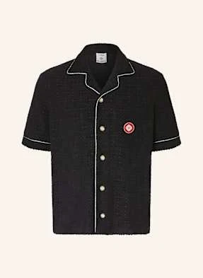 Casablanca Koszula Z Klapami Comfort Fit Z Frotte schwarz