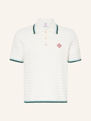 Casablanca Koszulka Polo Z Frotte, Krój Slim Fit weiss biały
