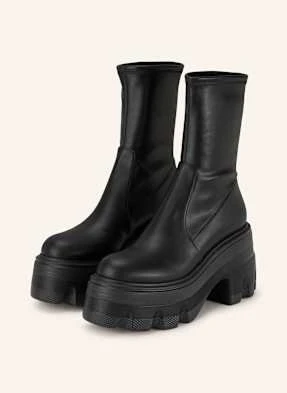 Casadei Botki Na Platformie Maxxxi schwarz