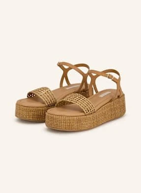 Casadei Sandały Na Platformie New Zeppa beige