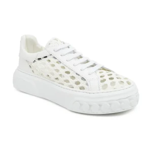 Casadei Skórzane sneakersy Bianco