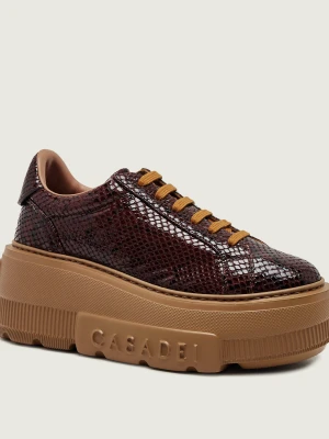 Casadei Skórzane sneakersy Nexus Basilisco brązowy