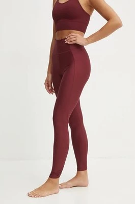 Casall legginsy do jogi Crease kolor bordowy gładkie 24242