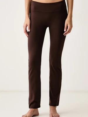 Casall legginsy do jogi damskie z bawełną Sublime brązowy