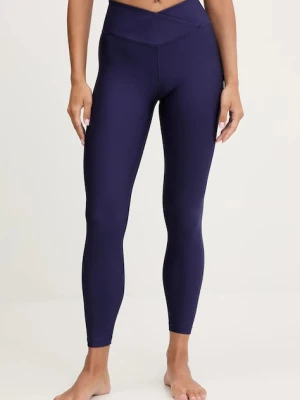 Casall legginsy do jogi kolor granatowy gładkie