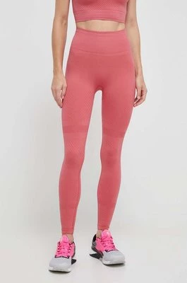 Casall legginsy do jogi kolor różowy gładkie
