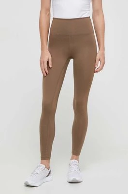 Casall legginsy treningowe kolor brązowy gładkie