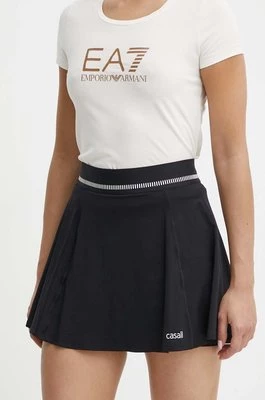 Casall spódnica sportowa Court kolor czarny mini rozkloszowana