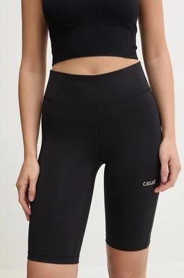 Casall szorty do jogi Essential kolor czarny gładkie high waist 24943