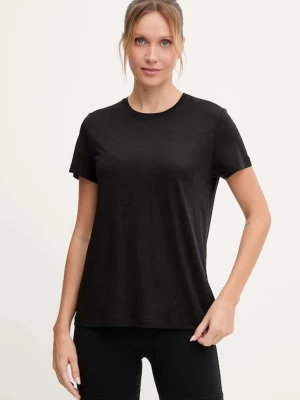 Casall t-shirt do biegania damski kolor czarny 23103