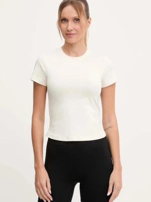 Casall t-shirt treningowy damski kolor beżowy 25011