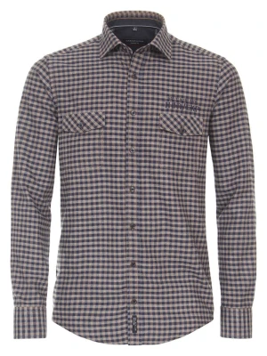 CASAMODA Koszula - Casual fit - w kolorze granatowo-jasnobrązowym rozmiar: 3XL