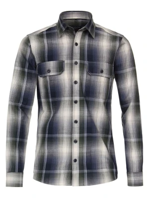 CASAMODA Koszula - Casual fit - w kolorze granatowo-kremowym rozmiar: 3XL