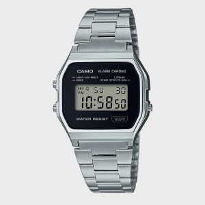 CASIO Casio Watch A158WEA-1EF uniseks Zegarki srebrny rozmiar Akcesoria