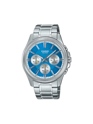 Casio Zegarek MTP-1375PD-2A2VEF Srebrny
