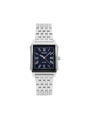 Casio Zegarek MTP-B190D-1BVEF Srebrny