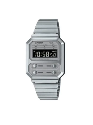 Casio Zegarek Vintage A100WE-7BEF Srebrny