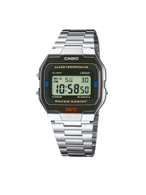 Casio Zegarek Vintage A163WA-1QES Srebrny