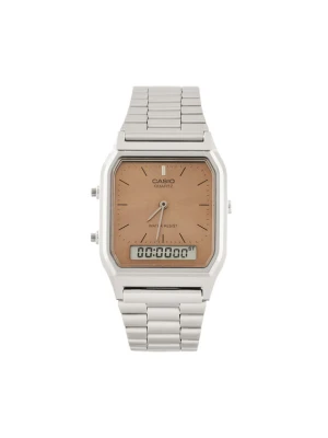 Casio Zegarek Vintage AQ-230A-4AMQYES Srebrny