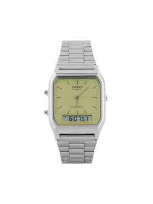 Casio Zegarek Vintage AQ-230A-9AMQYES Srebrny