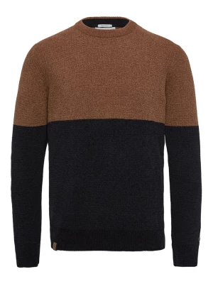 CAST IRON Sweter w kolorze brązowo-czarnym rozmiar: S