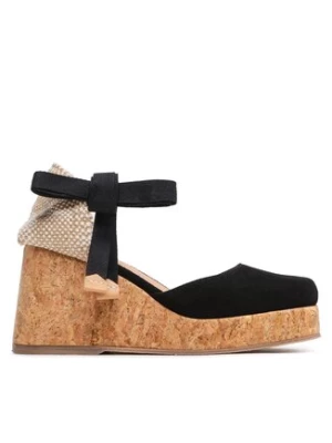 Castañer Espadryle Tina Cork/007 023075-100 Czarny