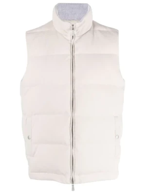 Casual Beige Swetrowy Gilet Eleventy