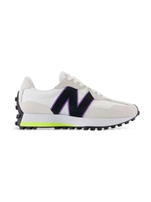 Casual Białe/Zółte/Różowe Zamszowe Sneakersy New Balance