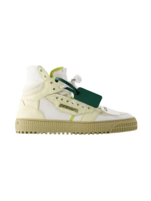 Casual Skórzane Sneakersy Kremowe Off White