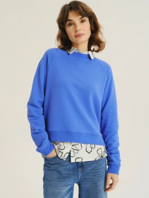 Casualowa bluza w chabrowym odcieniu niebieskiego Greenpoint