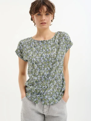 Casualowa bluzka z printem w drobne kwiaty Greenpoint