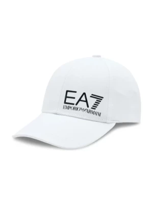 Casualowa czapka baseballowa w biało-czarne Emporio Armani EA7