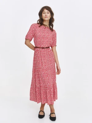 Casualowa czerwona sukienka maxi Top Secret