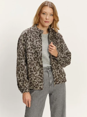 Casualowa kurtka z printem animal Greenpoint