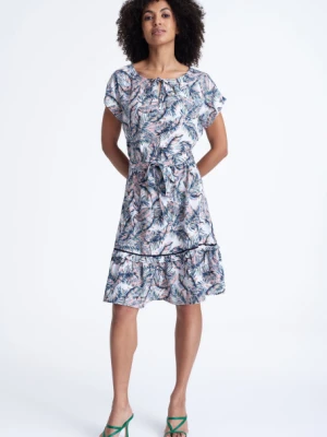 Casualowa sukienka z nadrukiem w liście Greenpoint