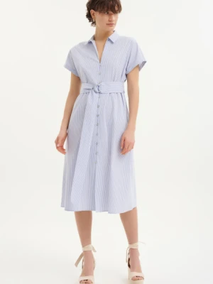 Casualowa sukienka z printem w paski Greenpoint