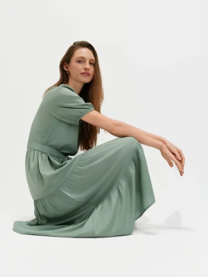 Casualowa sukienka z wiązaniem w talii Top Secret