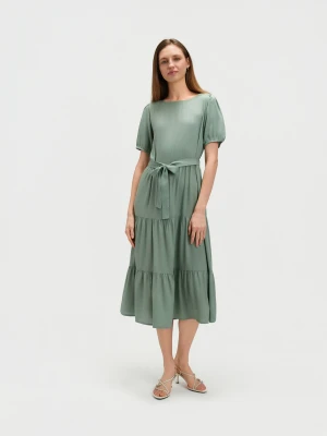 Casualowa sukienka z wiązaniem w talii Top Secret