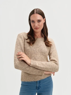 Casualowy sweter beżowy Top Secret