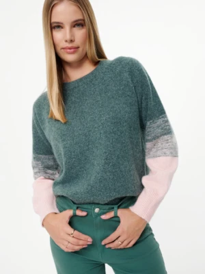 Casualowy sweter w zielonym kolorze Greenpoint