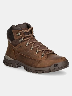 Caterpillar buty skórzane THRESHOLD HIKER WP męskie kolor brązowy P725960
