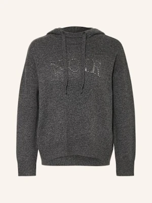 Catnoir Bluza Z Kapturem Z Dzianiny Z Ozdobnymi Kamykami grau