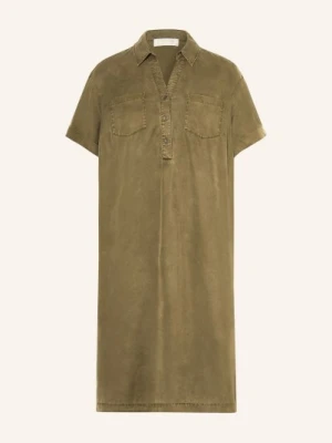 Catnoir Sukienka Koszulowa Z Mieszanki Materiałów gruen