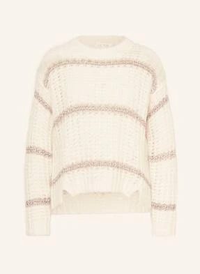 Catnoir Sweter Z Błyszczącą Przędzą I Cekinami weiss