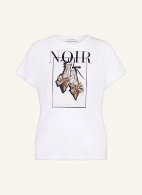 Catnoir T-Shirt Z Obszyciem Ozdobnymi Kamykami weiss