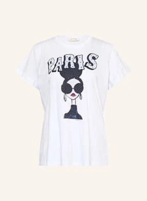 Catnoir T-Shirt Z Obszyciem Ozdobnymi Kamykami weiss
