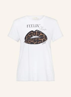 Catnoir T-Shirt Z Obszyciem Ozdobnymi Kamykami weiss
