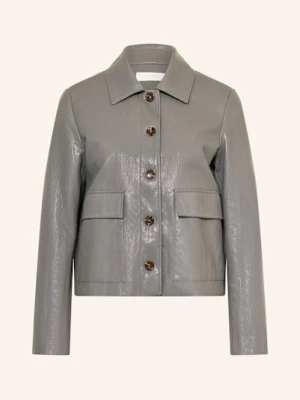 Catnoir Żakiet Pudełkowy Z Imitacji Skóry grau