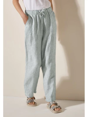 Cecil Lniane spodnie w kolorze miętowo-białym rozmiar: XL